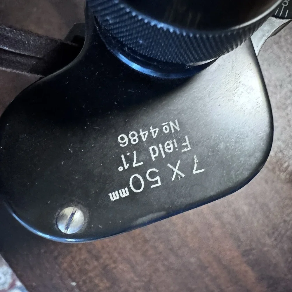 Vintage Baky Manhattan 7x50 Field 7.1° Binoculars Japan w/ Leather Case